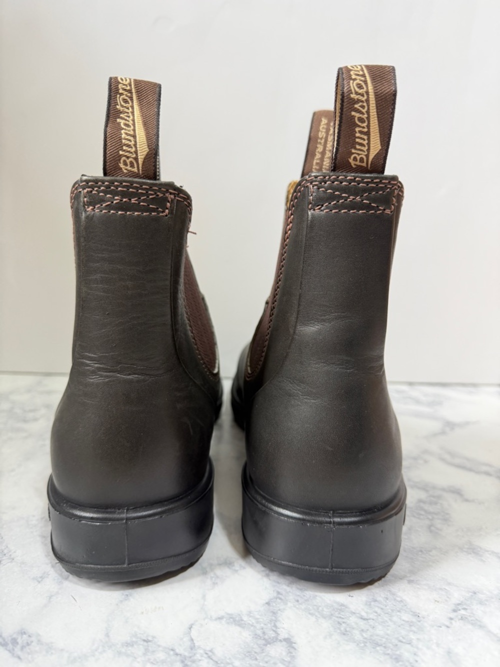 Blundstone like new 600 Elastic Side Work Boot Brown leather mens size 11 - Picture 8 of 14
